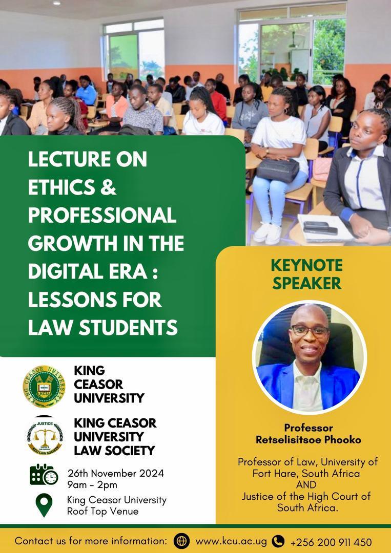 Lecture on Ethics & Professional Growth in the Digital Era: Lessons for Law Students